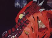 1996 Red Dragon Costume - Mask Beneath