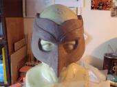 Owl mask sculpture in progress