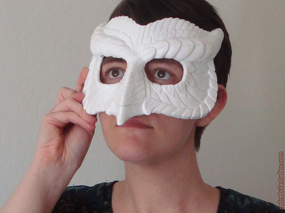 Blank cast resin owl mask