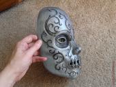 Tarnished silver painted mask