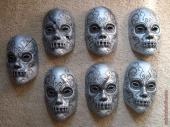 Tarnished silver painted masks