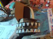 Cardboard puppet mouth with teeth